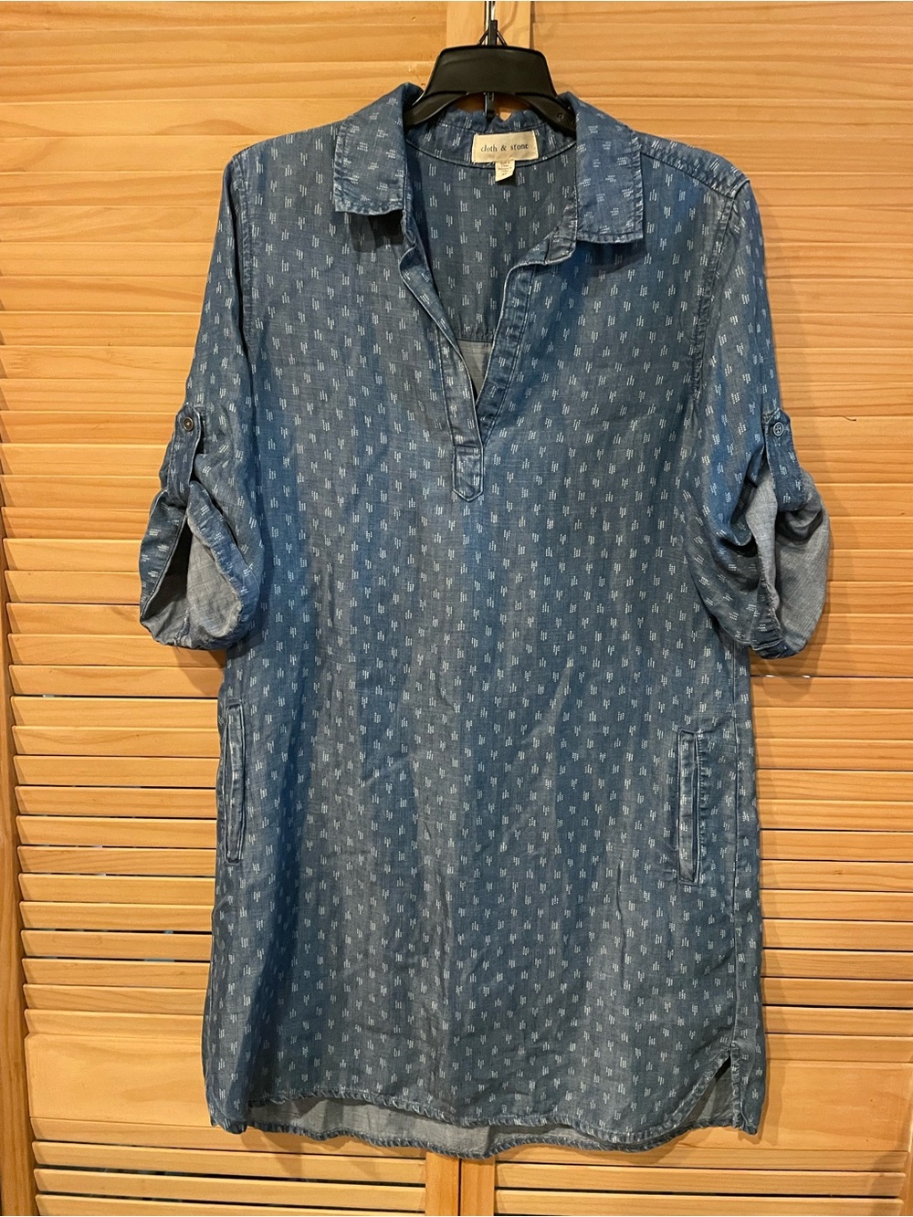 Anthropologie cloth & stone denim shirt dress